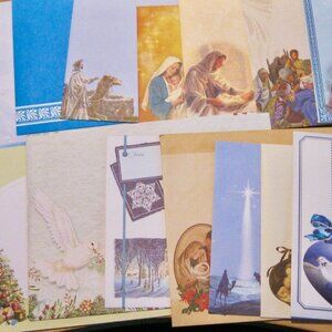 16 DECORATED ENVELOPES SYMPATHY, HOLIDAY, ALL ASSORTED AND IN FULL COLOR